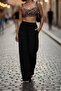 Cupra Fabric High Waist Palazzo Pants