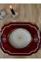 2 Pieces Candlestick Embroidered Premium Duck Fabric American Tablecloth (43X30 cm) - 2