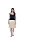 Women's Cotton Knee Length Skirt - Beige (Pack of 2) - 6