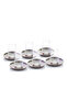Multicolor Tea Cups Set with Dates Pattern from Malath - 2