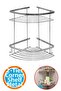 Bathroom Corner Shelf Chrome 2 Tier Shampoo Hanger Pouch Soap Shower Supplies Aesthetic Corner Rack Enclosure
