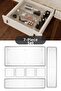 7-Piece Modular Drawer Organizer, Bathroom Makeup and Jewelry Organizer - Office Desktop Organizer