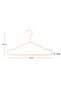 3-Piece Wood Supported Matte Powder Pink Rubber Coated Metal Children's Clothes Hanger, Clothes Hanger - 5