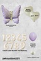 Retro Lilac Butterfly Theme Birthday Balloon Chain Set - 2