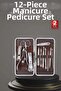 12 Pieces Stainless Steel Compact and Portable Manicure Scissors Nail Clippers - 2