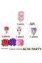 Party 8 Year Old Number Foil and Baby Foil Balloon Birthday Set - 2