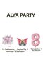 Party 8 Year Old Number Foil Balloon Butterfly Birthday Concept - 2