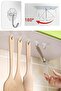 Super Strong Adhesive Water Resistant Transparent Hanger Set of 5 Reusable Hooks - 3