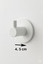3 Pieces White Color Plastic Strong Adhesive Hooked Multi-Purpose Hanger Behind Door Robe Hanger - 3