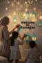 مجموعة ملصقات ترحيب رمضان، مصابيح رمضان مع شخصيات الهلال والنجمة - 2