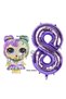 LOL Baby 8th Birthday Balloon and Purple Number Balloon Birthday Party Set