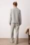 Gray Cotton Blend Thick/Winter Plaid Flannel Woven Pajama Set Thmaw26Pt00196 - 4