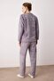 Gri Animal Patchli Wellsoft Örme Pijama Takımı THMAW26PT00231 - 4