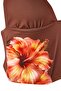 Kahverengi Çiçek Desenli Bağlamalı Tankini Kaplı Normal Bel Brazilian Bikini Takımı TBESS26BT00008 - 5