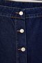 Koyu Mavi Önü Düğmeli %100 Pamuk Non-Stretch Büyük Beden Denim Etek TBBAW26AZ00056 - 5