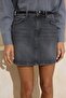 Gri Kemer Detaylı Mini Denim Etek TWOSS26ET00011 - 3