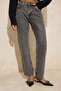 Gri Yüksek Bel %100 Pamuk Düz Kesim Straight Jeans TWOSS26JE00021 - 3