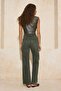 Haki Vintage Yıkama Yüksek Bel %100 Pamuk Geniş Paça Wide Leg Jeans TWOSS26JE00017 - 4
