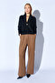 Gold Buttoned Feathered Knit Cardigan - Black |   Mkw359857-01 - 3
