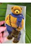 Iron-On Bear with Sweater and Scarf Embroidery Transfer Print 20X10 cm