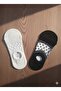 Double Black-White Transparent Dot Detailed Women's Ballerina Socks