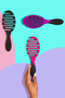 Pro Flex Dry Purple Hair Brush / Comb - 5