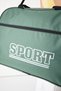 Women's Green Large Size Front Zippered Printed Sports and Travel Shoulder Bag - 4