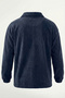 Ghassy Co. Men's Oversize Adjustable Waist Elastic Shirt Collar Fleece Sweatshirt - 2