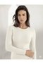 Women's Crew Neck Long Sleeve Lycra Combed Cotton Body