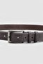Men's 100% Genuine Leather 3.5 cm Classic Grey Belt - 2