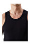 6-Piece Men's Black Undershirts with Straps, 100% Cotton - 5