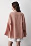 Women's Batwing Sleeve Double Tie Kimono 100% Cotton Salmon - 6