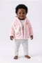 Girl baby hooded, pants and plush coat 3-piece set (6-9-12 months)
