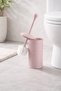 Toilet Brush with Lid & Wc Brush Set – Modern Bathroom Cleaning Set, Stylish and Hygienic Design Powder