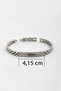 Zircon Stone Detailed Adjustable Steel Men's Bracelet - 3
