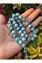Natural Blue Apatite Prayer Tasbih Misbaha , 33 Beads, 10mm - 2