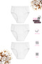 Özkan 0825 3-Pack Girls' 100% Cotton Ribbed Flexible Comfortable Daisy Panties