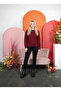 Women's Crew Neck Hair Knit Detailed Sweater Sweater