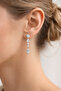 Steel Crystal Stone Dangle Ola Earrings -No Tarnishing- - 2