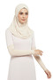 كم حجاب عملي، كم صلاة من القطن الممشط، كريمي عادي - 3