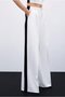 Contrast Loose Pants - Ecru - 7