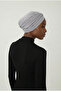 Braided Light Gray Ready-To-Wear Turban Hijab Pool Cap Suitable for Medical Use - 4