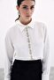 Striped Accessory Shirt - Ecru - 4