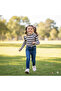 Girls Half-Neck Long Sleeve Ruffle Striped Blouse – Cotton Viscose Blend - 6