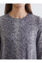 Alita City Lcw with a Difference Grace Gray Patterned Oval Neck Long Sleeve Women's Blouse - 3
