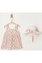 Sweet Watermelon Print Baby Girl Dress with Hat and Bow - 4