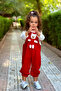 Unisex En Çizgi Corded Fabric 2-Piece Salopet with Teddy Toy - 5
