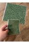 2 PIECES OF POINTED IRON-ON TRANSFER PRINTED BAG 19X19-11X11 Green
