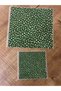 2 PIECES OF POINTED IRON-ON TRANSFER PRINTED BAG 19X19-11X11 Green - 3