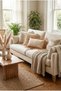 Bohemian Style, Handmade, Raffia Tassels, Rustic, Garden, Balcony Living Room, Bedroom Textile, - 3
